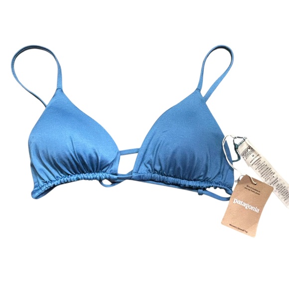 PATAGONIA women’s wavy blue W’s upswell string bikini top size Medium NWT - Picture 1 of 7
